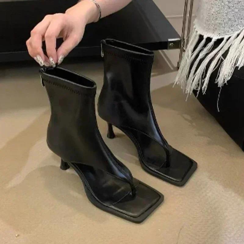 Fashion Mid Heels Sexy Women's Sandals Clip Toe Designer Elegant Heels Shoes 2025 Fad Summer Trend Party Shoes Pumps New Mujer Zapatos