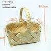 With Handle Wood Basket Handmade Handhold Weaving Flower Basket Vine  Living Room Decoration