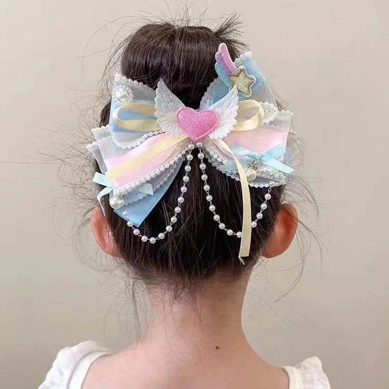 Fashion Princess Bow Hairpins Barrettes Children'S Hair Accessories Cute Sweet Girls Hair Headdress