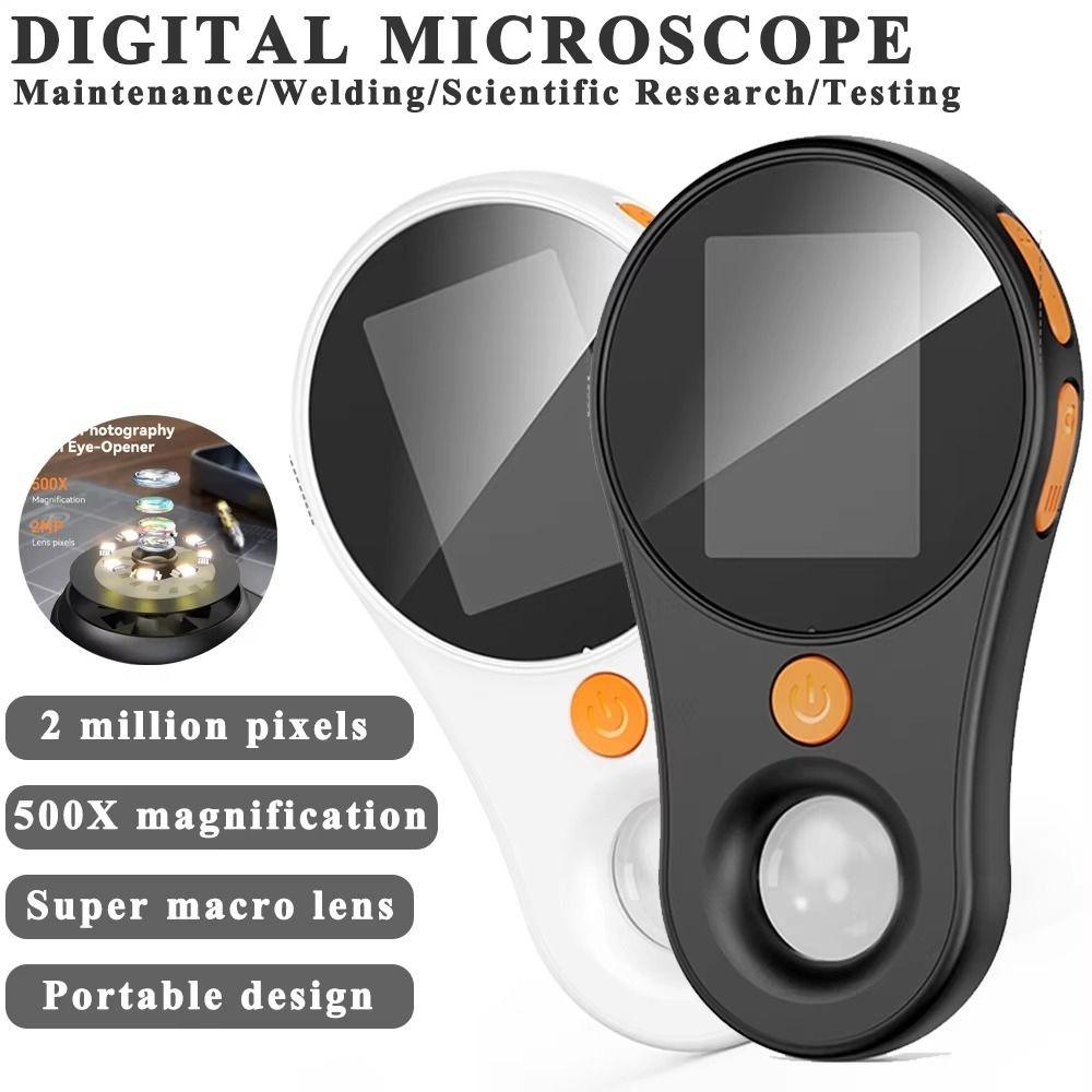 HD Children's Digital Microscope 2 Inch IPS Screen Coin Magnifier Electronics Repair