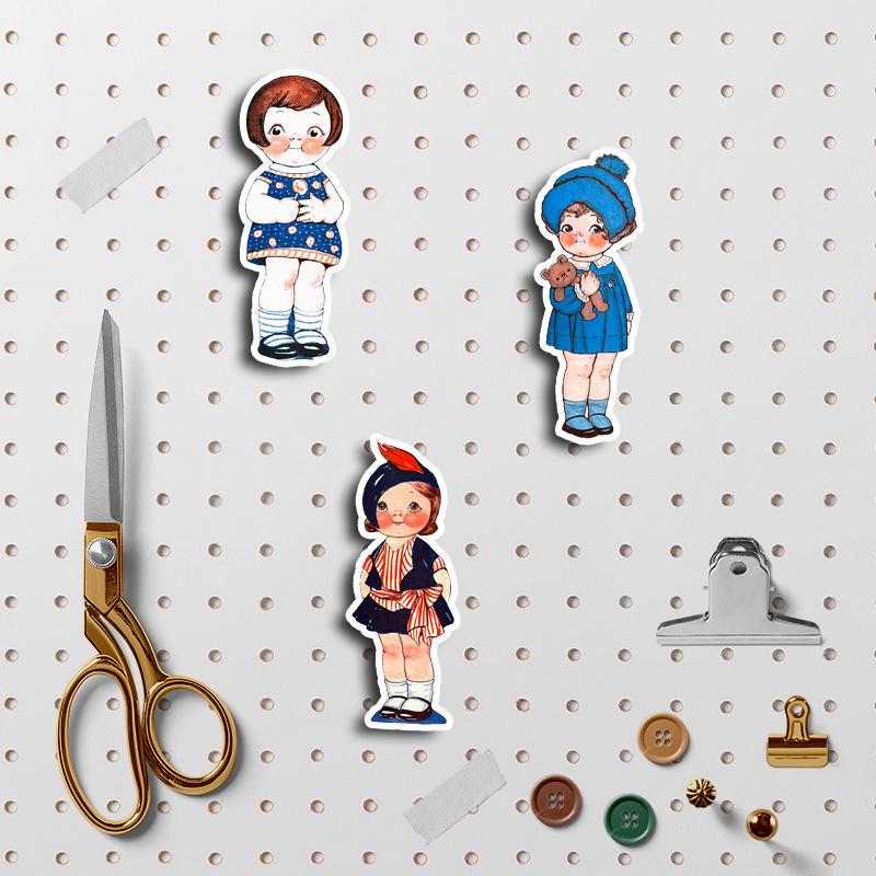 Dream Manor Planner Stickers: 60 Cute Japanese Girl Characters for DIY Suitcase, Phone Case, and Tablet.