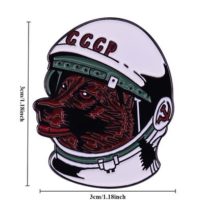 1PC The Soviet Space Dog Brooch Space Satellite Astronaut Dog The First Space Travel Dog Pin