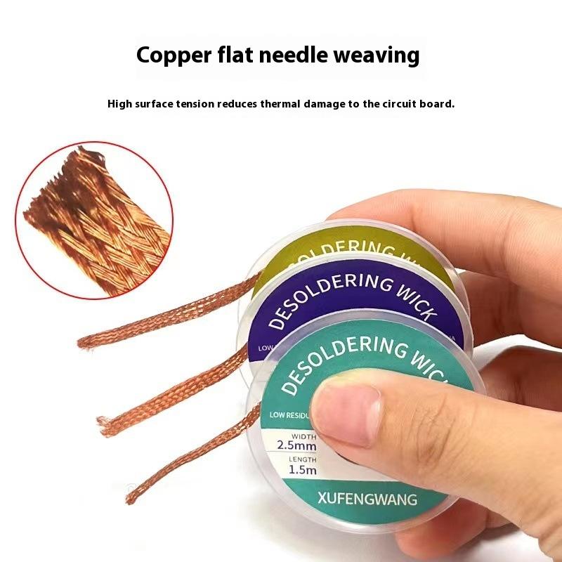 1Pcs Soldering Wick Tin Lead Cord Flux 1-4Mm 1.5/3Meter Desoldering Mesh Braid Tape Copper Welding Point Solder Remover Wire