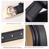 Genuine Leather Womens Business Belt With Steel Buckle For Casual And Office Wear