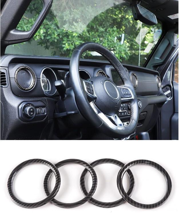 Decorative Air Vent Ring for 18-23 Jeep Wrangler JL JLU Center Console