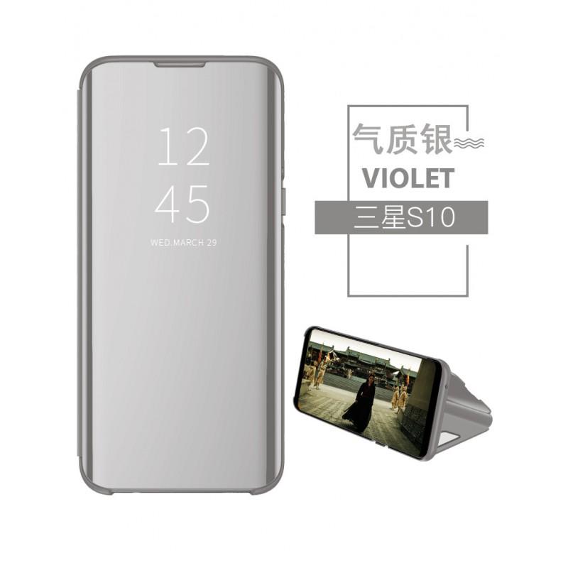 Spiegeloberfläche Flip Case Galaxy S25 Ultra Note 20 Mit Ständer Stoßfest PU-Lederhülle In Mehreren Farben