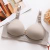 Nový nemagnetický tenký košíček Lesklá tlustá Mm podprsenka Velká velikost Bez kostic Pohodlné prodyšné nabírané dámské spodní prádlo