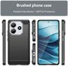 For Xiaomi Redmi Note 14 5G Case Carbon Fiber Texture TPU Brushed Phone Cover