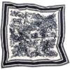 Light luxury retro silk scarf women's new double-sided jungle printing small square scarf Qixi Festival gift Korea