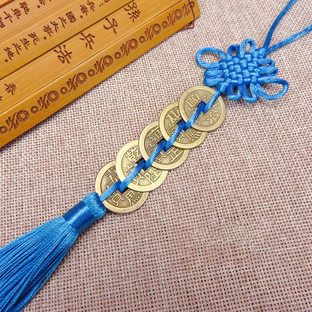 Feng Shui Chinese Knot Pendant Featuring Copper Lucky for Wealth Success and Prosperity Home Office Decoration
