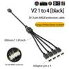 ARGB Chassis Fan Splitter 5V 3PIN Connector 1 To 2/3/4 Motherboard Extension Cable Synchronization 30cm for PC Light Strip Fans