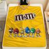 1pz Coperta in Flanella con Stampa M&M's, Alta qualità, Per Tutte le Stagioni, Decorazione per la Casa, Calore e Comfort, Perfetta per Regali di Natale