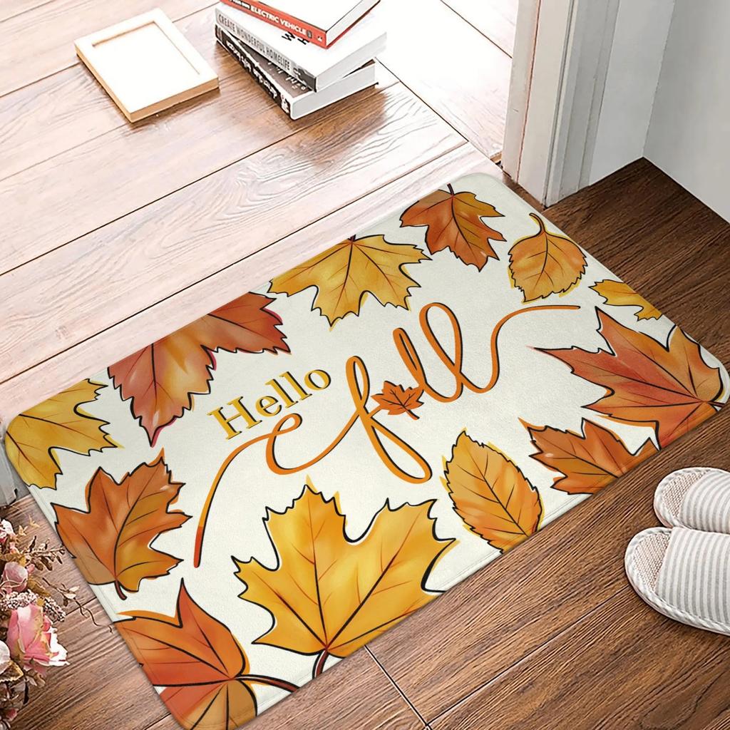 Autumn Leaf Themed Door Mat with Anti Slip Properties Easy To Clean Home Decoration Can Be Placed At Entrance of The Bathroom