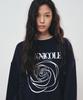 Nigaennikol Nicole Rose Printing Sweatshirt_Navy White