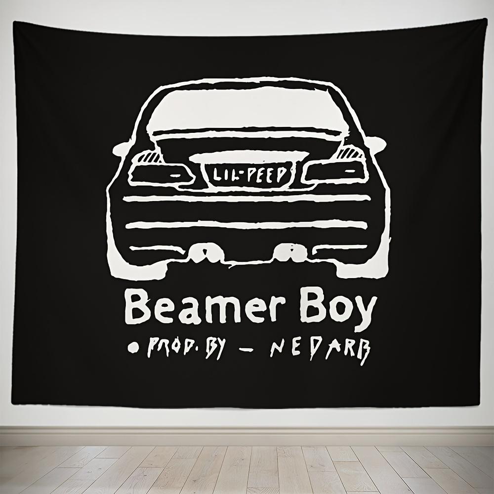 

VIKAMA Гимнастический коврик с хип-хоп музыкой, памятный дизайн Lil Peep Beamer Boy, декорация для стены общежития, спальни 74x94cm(29x37in)
