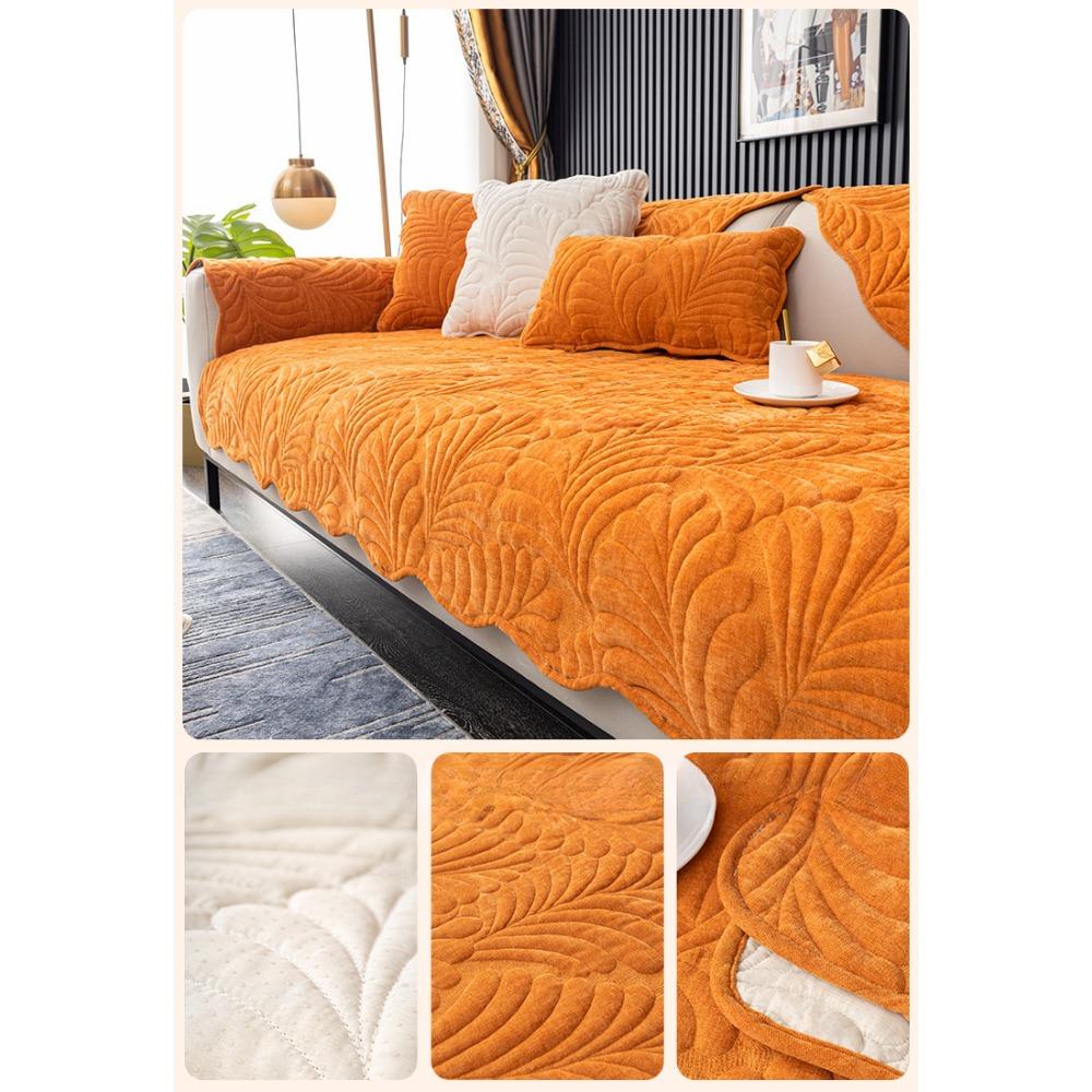 Chenille Sofa Cushion Four Seasons Universal Sofa Cover Cover Japanese Banana Leaf Leather Seat Cushion Light Luxury Cover Cloth