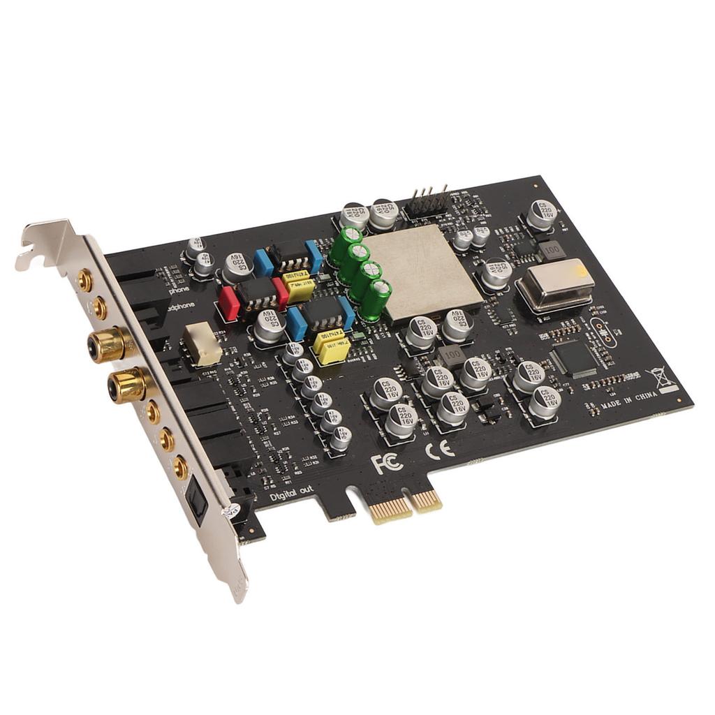 PCIe Sound Card CM8828 7.1CH TCXO PCIe PC Sound Card for Home Theater Large 3D Games Sound Playback