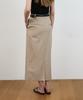 Dehebe Minimal Cotton Long Skirt [Beige]