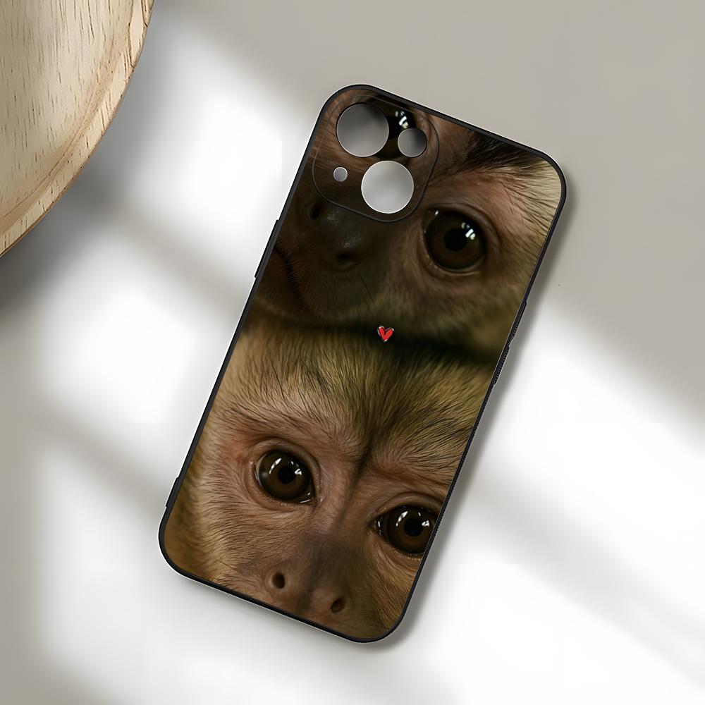

Смешной Чехол-Обезьянка Для IPhone 17 Pro Max 15 Pro 16 14 Plus 12 13 Mini 11 Pro Ударопрочный Мягкий Чехол iPhone12 ProMax