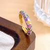 Bohemian-Style Vintage Geometric Rings Engraved Gold Plated Ring  Female