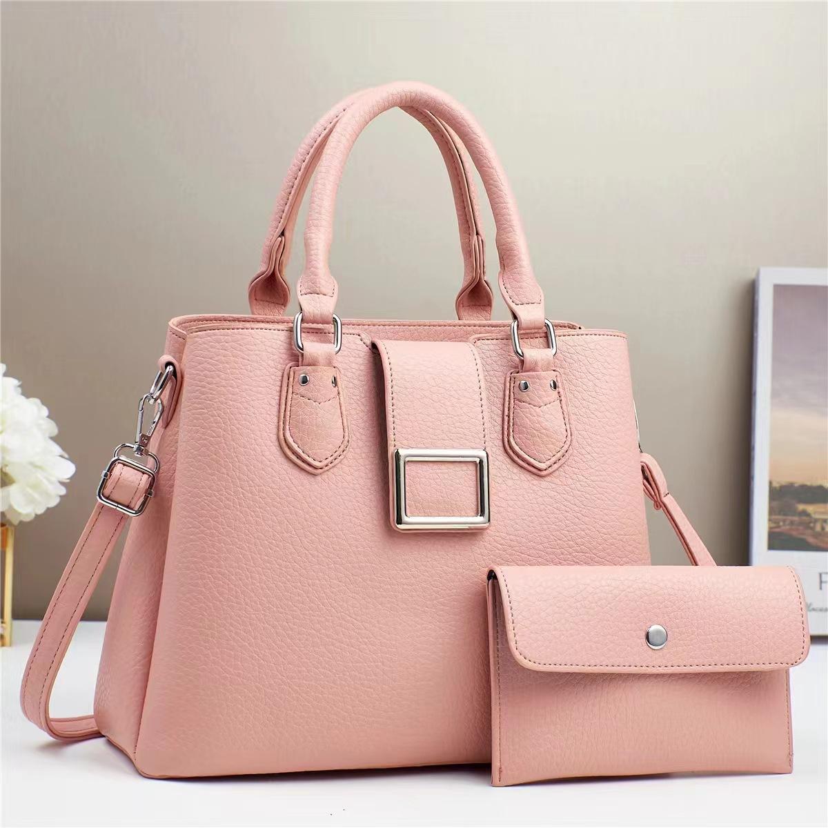 

Latest Design Pure Color Mother Bag Middle-aged Mother Bag Fashion High Level Style Level Handbag Leisure Large Capacity Shoulder Bag .