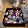 1 Stück Minnie und Mickey Muster Teppich Weiche Flanell Fußmatte für Wohnzimmer, Büro, Schlafzimmer und Teppich, Sofa Couchtisch Fußmatte