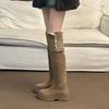 Over-Knee Long Boot Women Winter Thiened High Heel Lamb Fur Double-Sided Wear Knight Boot Velvet Surface Korean Sle