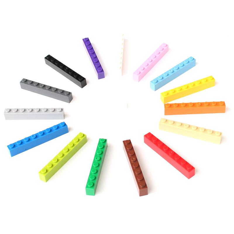 Rainbow Pig MOC Particles 3008 Brick 1x8 Building Blocks Parts DIY Compatible Assembles Bricks Bulk Model Educational Tech Toys