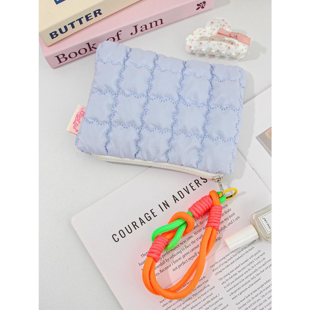 Cute Girl Cosmetic Bag Hand-held with Zipper Makeup Bags Multipurpose Travel Toiletry Wash Bags Women Wallet Mini Pouch