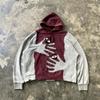 Felpa con Cappuccio Oversize Unisex con Stampa Grafica 3D Streetwear Y2K Retro Estetica Oscura Vestibilità Larga Autunno