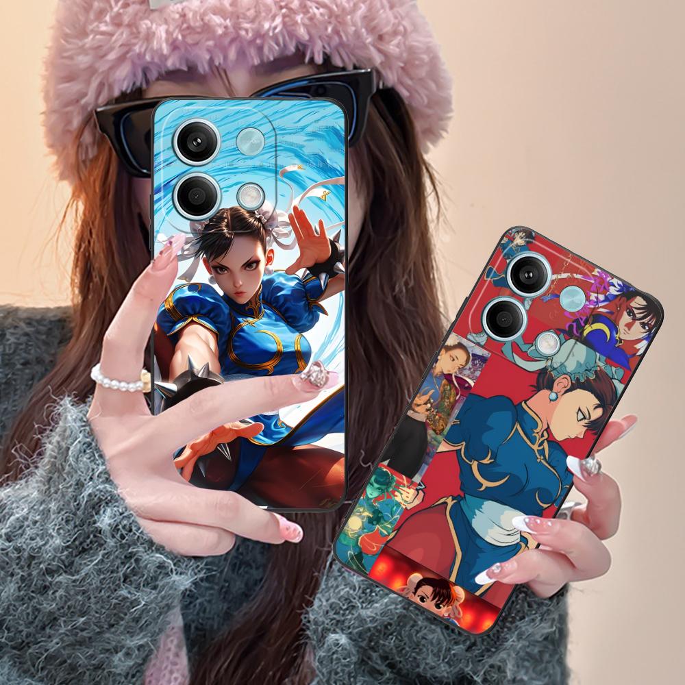 Street Fighter Chunli Phone Case for POCO F7 F6 F5 F4 F3 F2 Pro GT C75 C71 C65 C61 C40 Pro Ultra Colorful Printing Cover Pretty