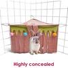 Forest Cage Corner Hideout, Pets Corner Hideout for Guinea Pigs, Rabbits, Ferrets, Chinchillas, Gerbils, Hedgehogs (Pink)