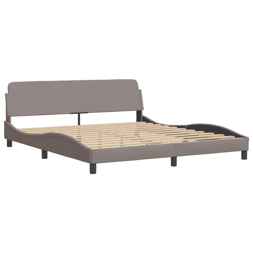 Bed Frame Dover Taupe 180 x 200 cm Fabric