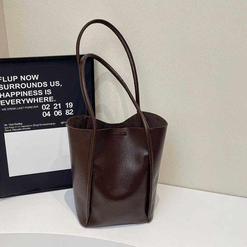 

Сумка-ведро женская сумка на одно плечо кофейный