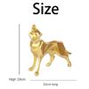 Kawaii Nordic Wolf Desktop Figurine Cartoon Car Ornament Geometry Animal Sculpture  Living Room