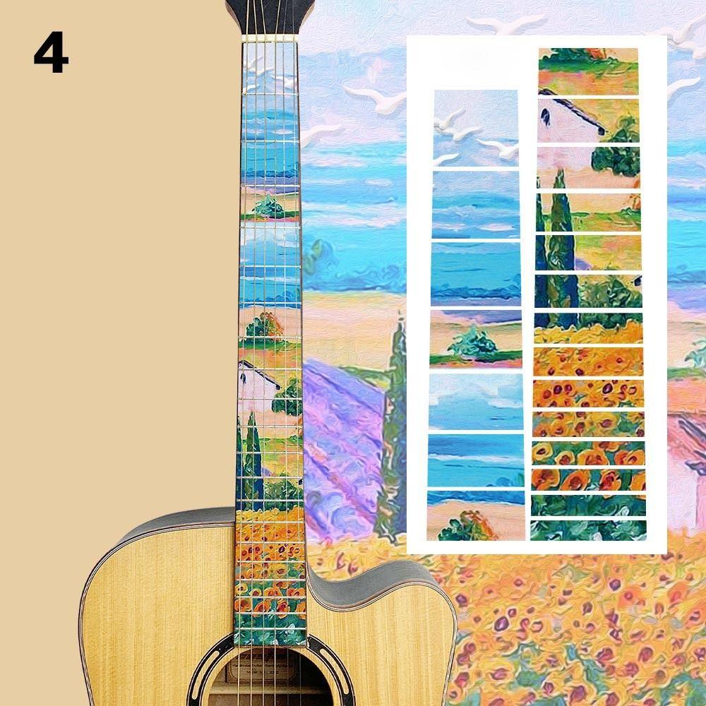 Electric Guitar Parts Ultra Thin Stickers Guitarra Accessories Cross Inlay Decals Fretboard Sticker