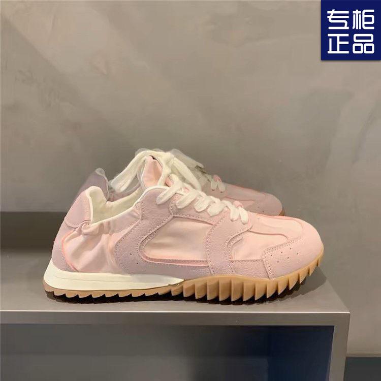 

2025 весна и лето новая повседневная обувь балетки тонкие дышащие немецкие тренировочные туфли мягкая подошва стельки женская обувь 40 розовый