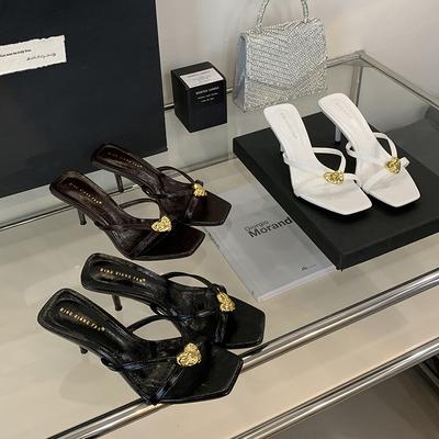 Fashion Bailamos Summer New Brand Women Slippers Fashion Narrow Band Ladies Elegant Gladiator Shoes Thin High Heel Outdoor Dress Pumps