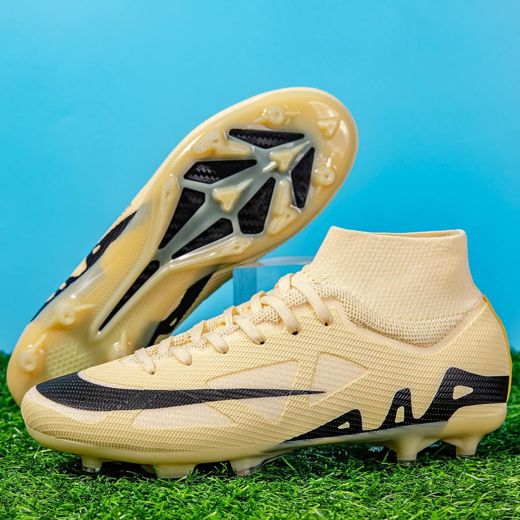 New Men High-top Non-Slip Soccer Shoes Futsal Football Boots Grass Cleats Sneakers High-quality Match Indoor Hot-selling Outdoor