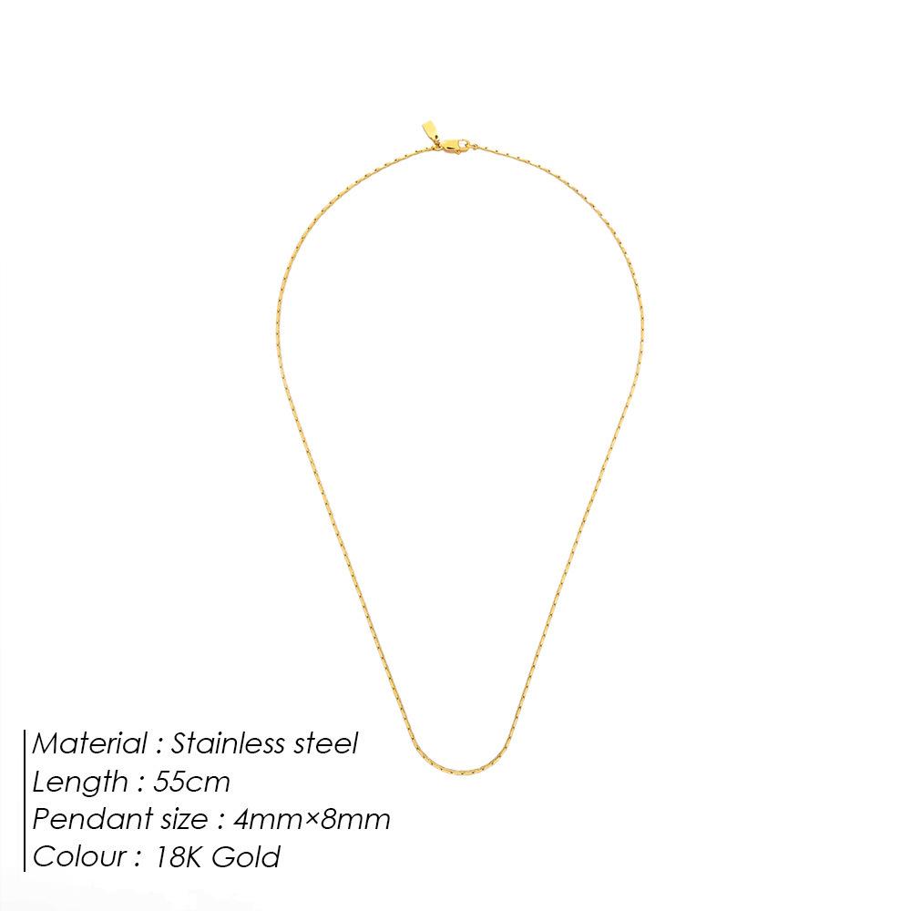 St. Delan Versatile Fashionable Snake Chain Necklace - Solid Round Design