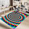 1PC Psychedelic Kaleidoscope Extra Large Non Slip Floor carpet, Office, family, bedroom, Large Area Rug Indoor Rugs, Vibrant Colors