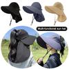 Wide Brim Sunscreen Cap Breathable Ponytail Hat New Bucket Hat  Women