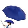 Head Umbrella Hat Sun Rain Umbrella Hat Adjustable Foldable Headwear with Elastic Band for Fishing Golf Hiking Camping Outdoor