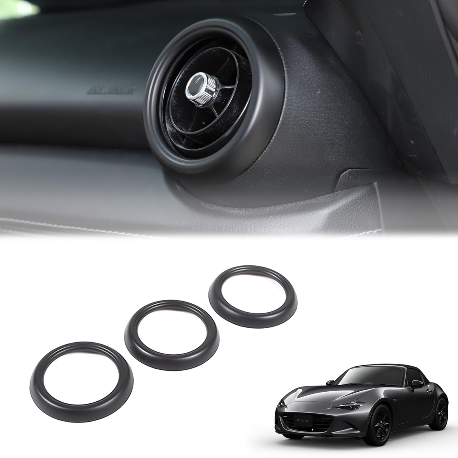 

Hcilloend New Mazda Roadster RF ND Series 2016-2024 Applicable Air Conditioner Ring Vent Cover чёрный