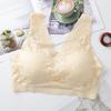 Seamless Breathable Lace Push Up Bras For Women Sexy Wire Free Top Lingerie V-neck Bralette Low Back Underwear