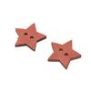 20MM Wooden Five Point Star Buttons Star Shape Sewing Buttons with 2 Hole for Dress Sweater Art Craft Sewing Knitting