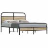 VidaXL Bed Frames Without Mattress 120x190 Cm Smoked Oak Engineered Wood 4100353