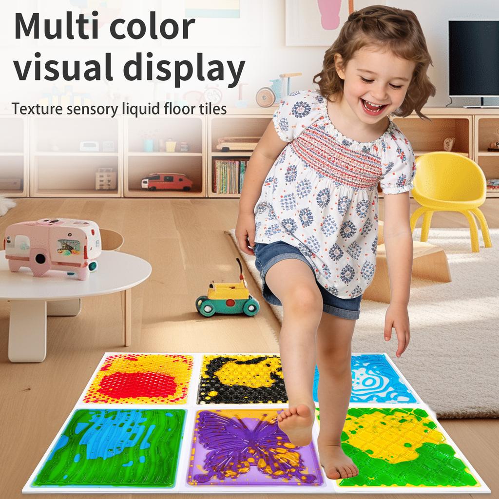Sensory Integration Texture Sensory Liquid Floor Tiles Limb Coordination Tiles 3-12Y Concentration Improve Tiles