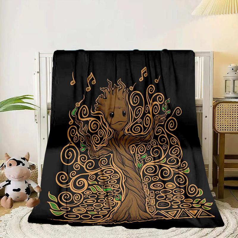 Galactic Raccoon Hero Blanket Flannel Blanket for Bed, Sofa, Camping, Hiking, Picnic Essentials, Gift for Family Fan Gifts