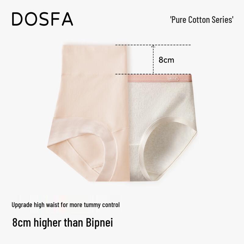 DOSFA Women's Plus Size High-Waist A-Grade Cotton Underwear